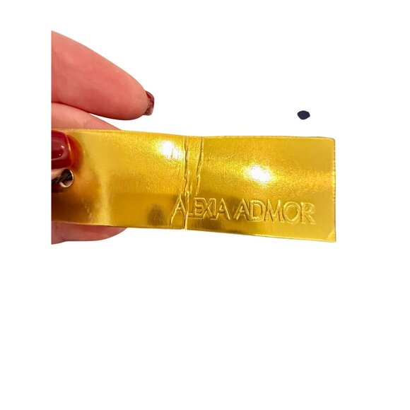 Alexia Admor Brooklyn Satin Navy Polka Dot Midi Dress NWT - Size 4 - Picture 7 of 11